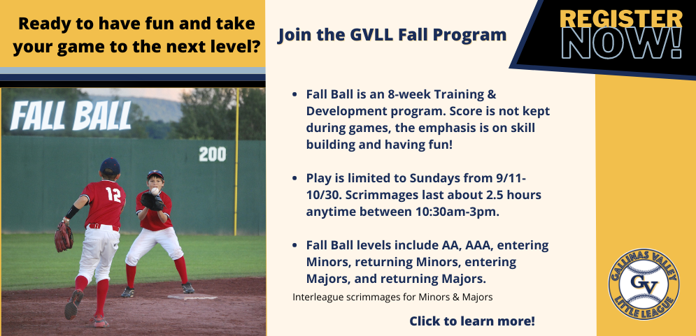 Register Today for Fall Ball