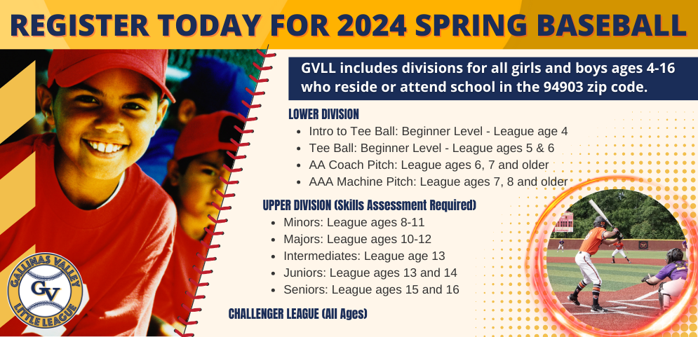 Register Today for Spring Baseball!