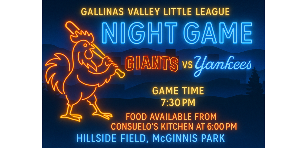 GVLL Majors Night Game Saturday 5/3