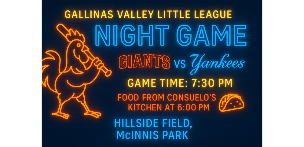 GVLL Majors Night Game Saturday 5/3
