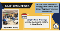 Umpires Needed! Training this Sunday