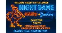 Majors Night Game Saturday 5/3 at McGinnis!